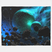 Cosmic Nebula Voyage Fleece Blanket (Voorkant (Horizontaal))