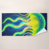 Cosmic Neon méduse (Serviette de bain)