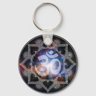 Cosmic Om Mandala Sleutelhanger