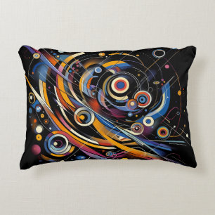 Cosmic Orbit Geometry - Abstracte cirkel en lijnku Accent Kussen