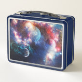 Cosmic Outer Space Galaxy Design metalen lunchbox (Achterkant)