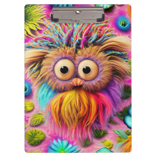 Cosmic Owl Trippy Hippie Psychedelic Origineel Klembord