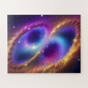 Cosmic Paars achtte in gouden tijdslas Legpuzzel