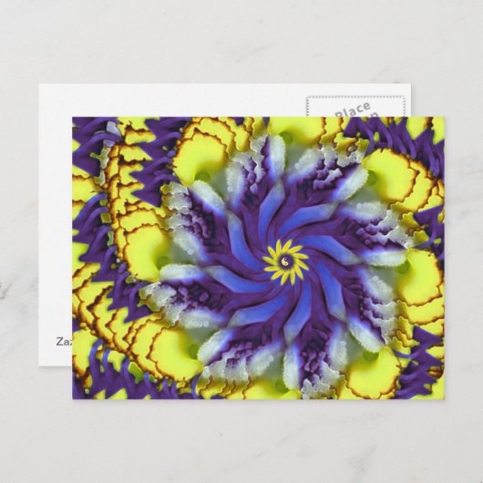 Cosmic Pansy Abstract Briefkaart (Voorkant / Achterkant)