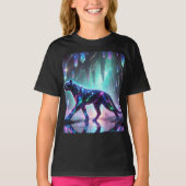 Cosmic Panther Crystal Cave Tee T-shirt Design. (Devant)