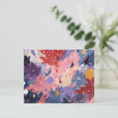 Cosmic Party Abstract Explosion Briefkaart (Staand voorkant)
