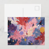 Cosmic Party Abstract Explosion Briefkaart (Voorkant / Achterkant)