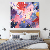 Cosmic Party Abstract Explosion Canvas Afdruk (Insitu (Slaapkamer))