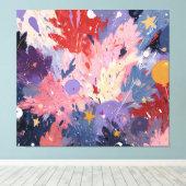 Cosmic Party Abstract Explosion Canvas Afdruk (Insitu (Houten vloer))