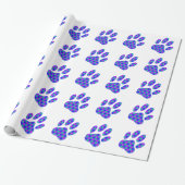 Cosmic Paw-afdrukken Cadeaupapier (Uitgerold)