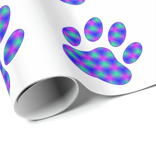 Cosmic Paw-afdrukken Cadeaupapier (Rol Hoek)