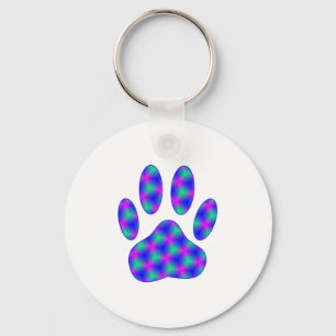 Cosmic Paw-afdrukken Sleutelhanger