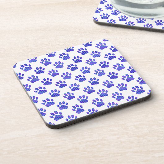 Cosmic Paw Print Pattern Drankjes Onderzetter (Linkerzijde)