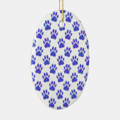 Cosmic Paw Print Pattern Keramisch Ornament (Rechts)