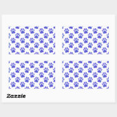 Cosmic Paw Print Pattern Rechthoekige Sticker (Vel)