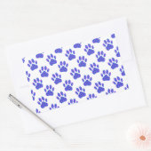 Cosmic Paw Print Pattern Rechthoekige Sticker (Envelop)