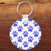 Cosmic Paw Print Pattern Sleutelhanger (Voorkant)