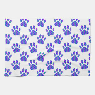 Cosmic Paw Print Pattern Theedoek