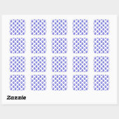 Cosmic Paw Print Pattern Vierkante Sticker (Vel)