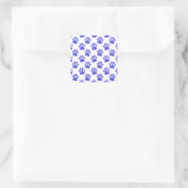 Cosmic Paw Print Pattern Vierkante Sticker (Tas)