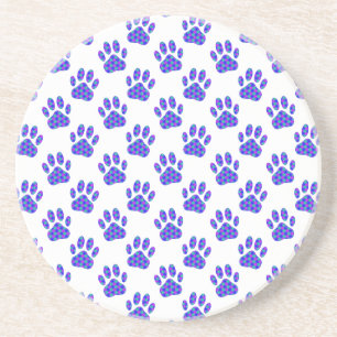 Cosmic Paw Print Pattern Zandsteen Onderzetter