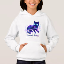 Cosmic Paws Galaxy Kat Kids Hoodie