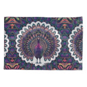 Cosmic Peacock Mandala Kussensloop (Achterkant)