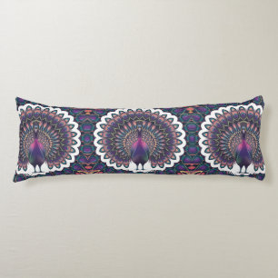 Cosmic Peacock Mandala Lichaamskussen