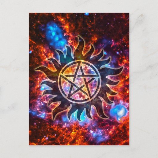 Cosmic Pentagram Briefkaart (Voorkant)