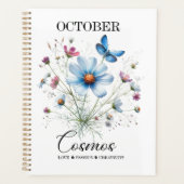 Cosmic Petals • October Birth Flower Notebook  (Devant)