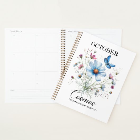 Cosmic Petals • October Birth Flower Notebook  Planner (Display)