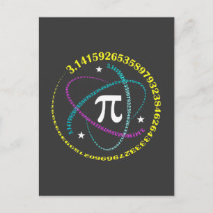 Cosmic Pi-dag T-shirt – Galaxy Wiskunde Design – 3 Briefkaart