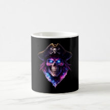 Cosmic Pirate Skull Galaxy Coffee Mug