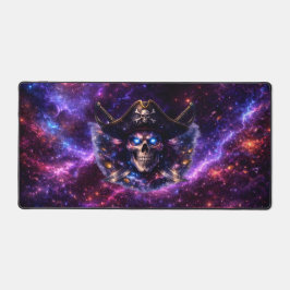 Cosmic Pirate Skull Galaxy Gaming Mouse Pad