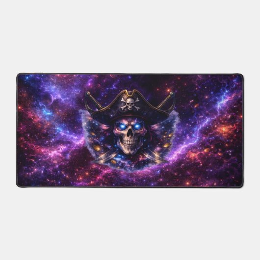 Cosmic Pirate Skull Galaxy Gaming Mouse Pad (Voorkant)