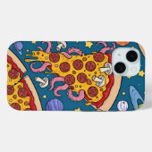 Cosmic Pizza Slice: Eigenzinnig Ruimteavontuur Case-Mate iPhone Case (Achterkant (horizontaal))
