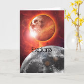 Cosmic Planets Explore Greeting Card Kaart (Gele Bloem)