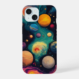 Cosmic Planets Phone Case iPhone 15 Hoesje