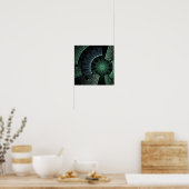 Cosmic Pod Green Abstract Poster (Keuken)