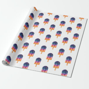 Cosmic Popsicle Wrapping Paper Cadeaupapier