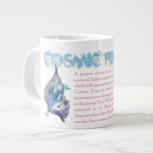 Cosmic Possum Mok - Blue (Voorkant links)
