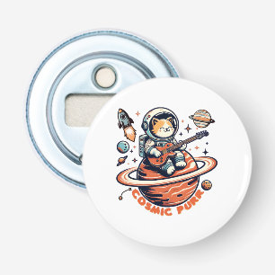 Cosmic Purr - Astro Gitarist Kat Button Flesopener