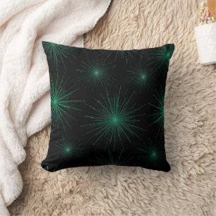 Cosmic Radiance Green Starburst Kussen