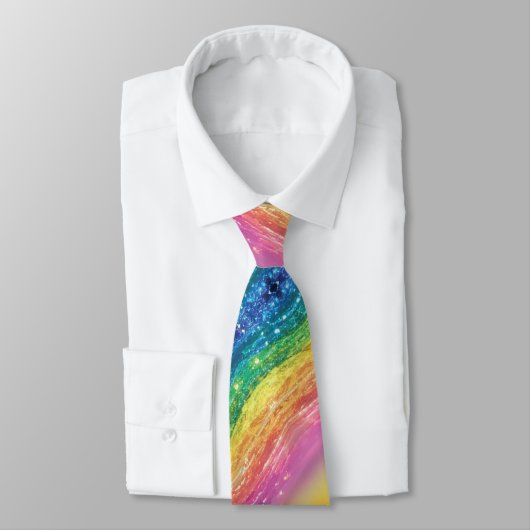 Cosmic Rainbow Energy Nonbinary LGBTQ+ Pride Stropdas (Gebonden)