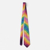 Cosmic Rainbow Energy Nonbinary LGBTQ+ Pride Stropdas (Achterkant)