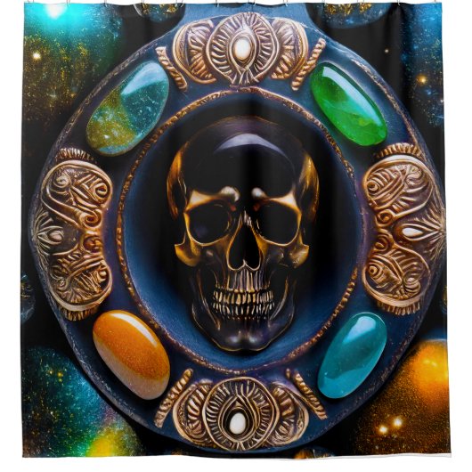 Cosmic Requiem Kostbaar Douchegordijn (Voorkant)