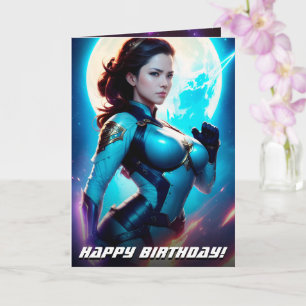 Cosmic Retro 50's Sci-Fi Nova Space Ranger Kaart