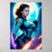 Cosmic Retro 50's Sci-Fi Nova Space Ranger Poster (Voorkant)