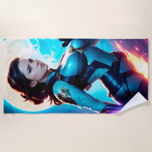 Cosmic Retro 50's Sci-Fi Nova Space Ranger Strandlaken (Voorkant)