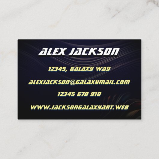 Cosmic Retro 50's Sci-Fi Nova Space Ranger Visitekaartje (Achterkant)